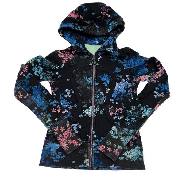 𝅺rare! Lululemon Scuba Hoodie Stretch Blue Petal Pop Size 2 - Picture 4 of 9